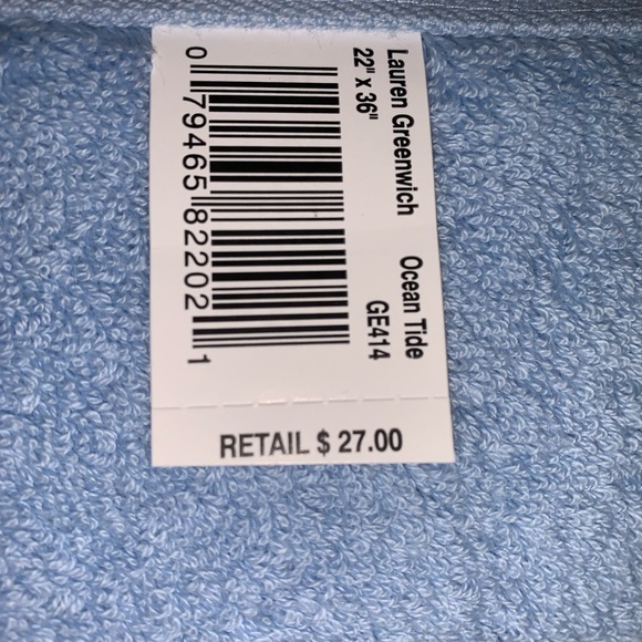 Ralph Lauren Cotton Bath Mat Ocean Tide 22x36” - Picture 3 of 6